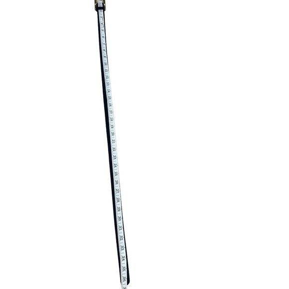 Vintage ESCADA Blue Suede Leather Belt Gold Tone Buckle German 40 Measures 36.5" - Picture 11 of 13